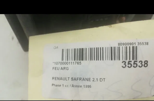 Feu arrière gauche Renault SAFRANE I (B54_) 2.1 dt (b546) (1993-1996) occasion