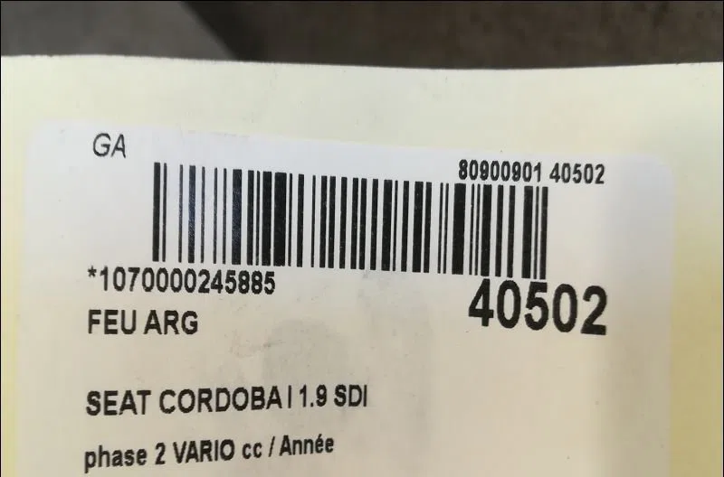 Feu arrière gauche Seat CORDOBA Vario (6K5) 1.9 sdi (1999-2002) occasion