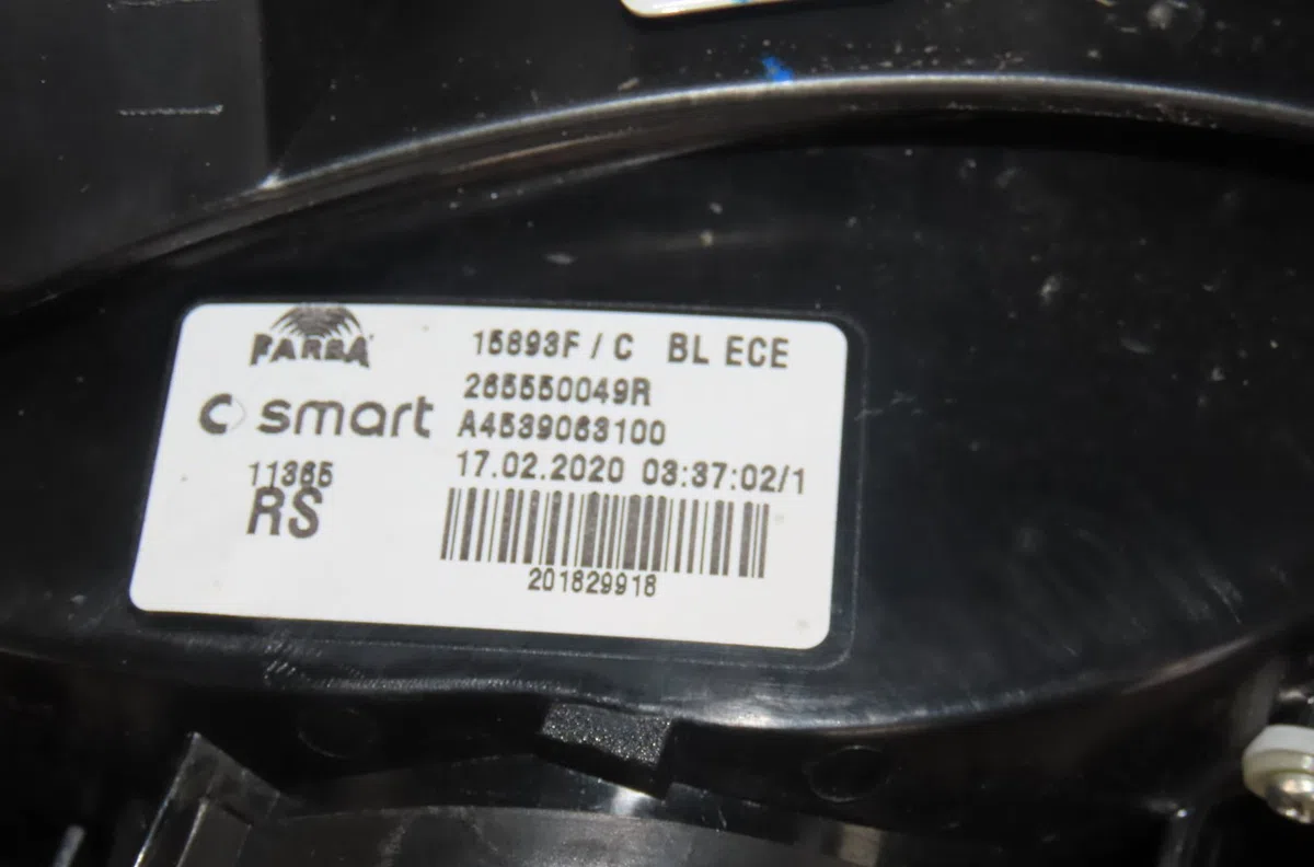 Feu arrière gauche Smart FORFOUR 3-5 portes (453) Electric drive (453.091) (2017) occasion