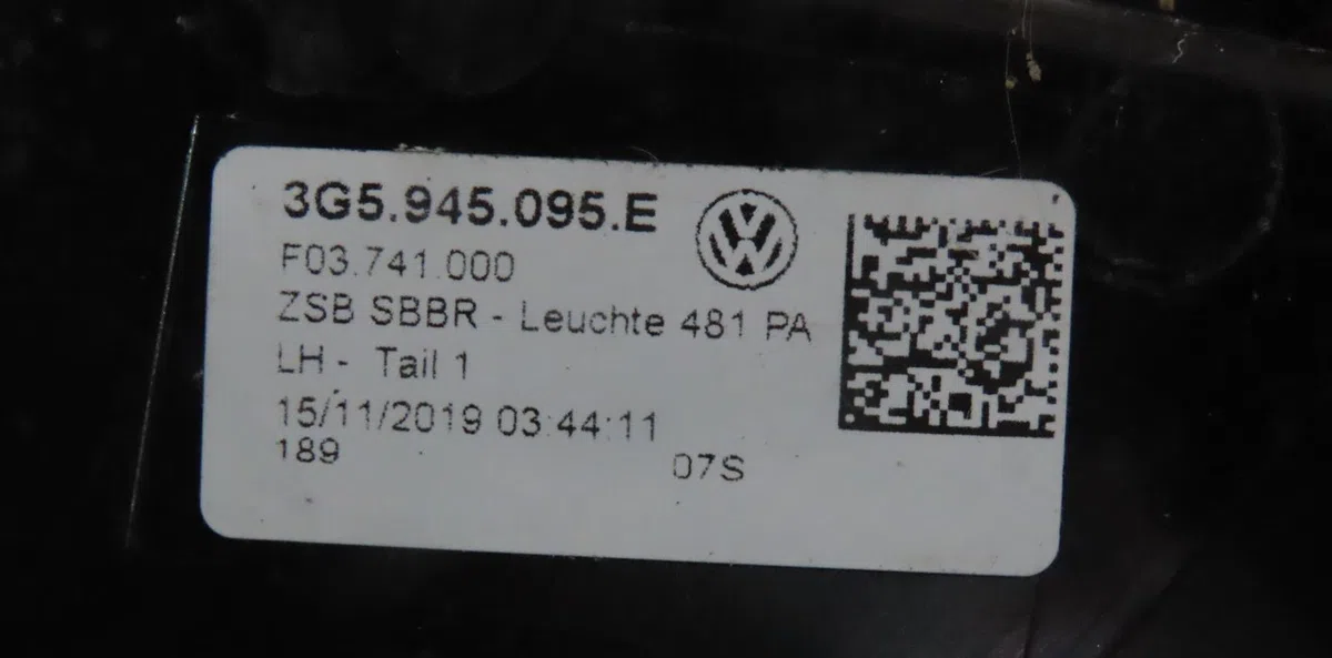 Feu arrière gauche Volkswagen PASSAT B8 (3G2, CB2) 1.6 tdi (2014) occasion