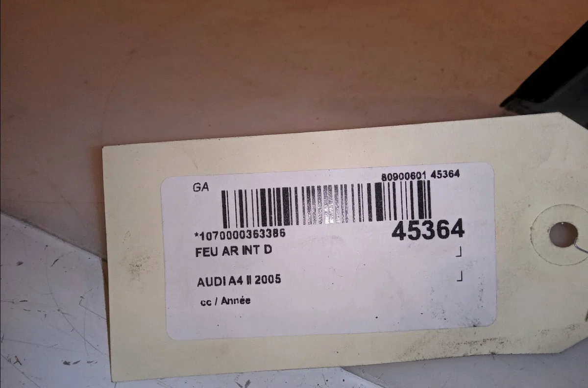 Feu arrière intérieur droit Audi A4 B7 Avant (8ED) 2.0 tdi (2004-2008) occasion