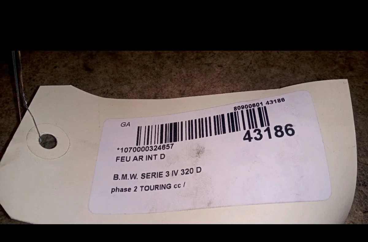 Feu arrière intérieur droit Bmw 3 Touring (E46) 320 d (2000-2001) occasion