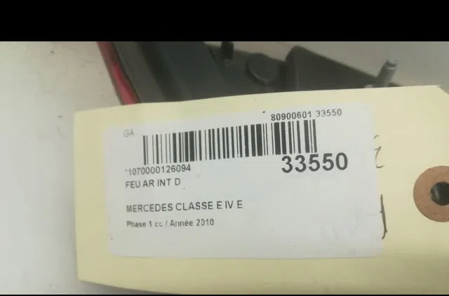 Feu arrière intérieur droit Mercedes-benz CLASSE E Coupé (C207) E 350 cdi (207.322) (2009-2011) occasion