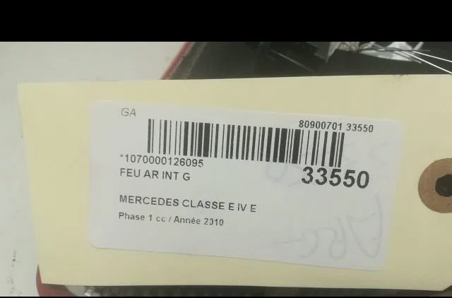 Feu arrière interieur gauche Mercedes-benz CLASSE E Coupé (C207) E 350 cdi (207.322) (2009-2011) occasion