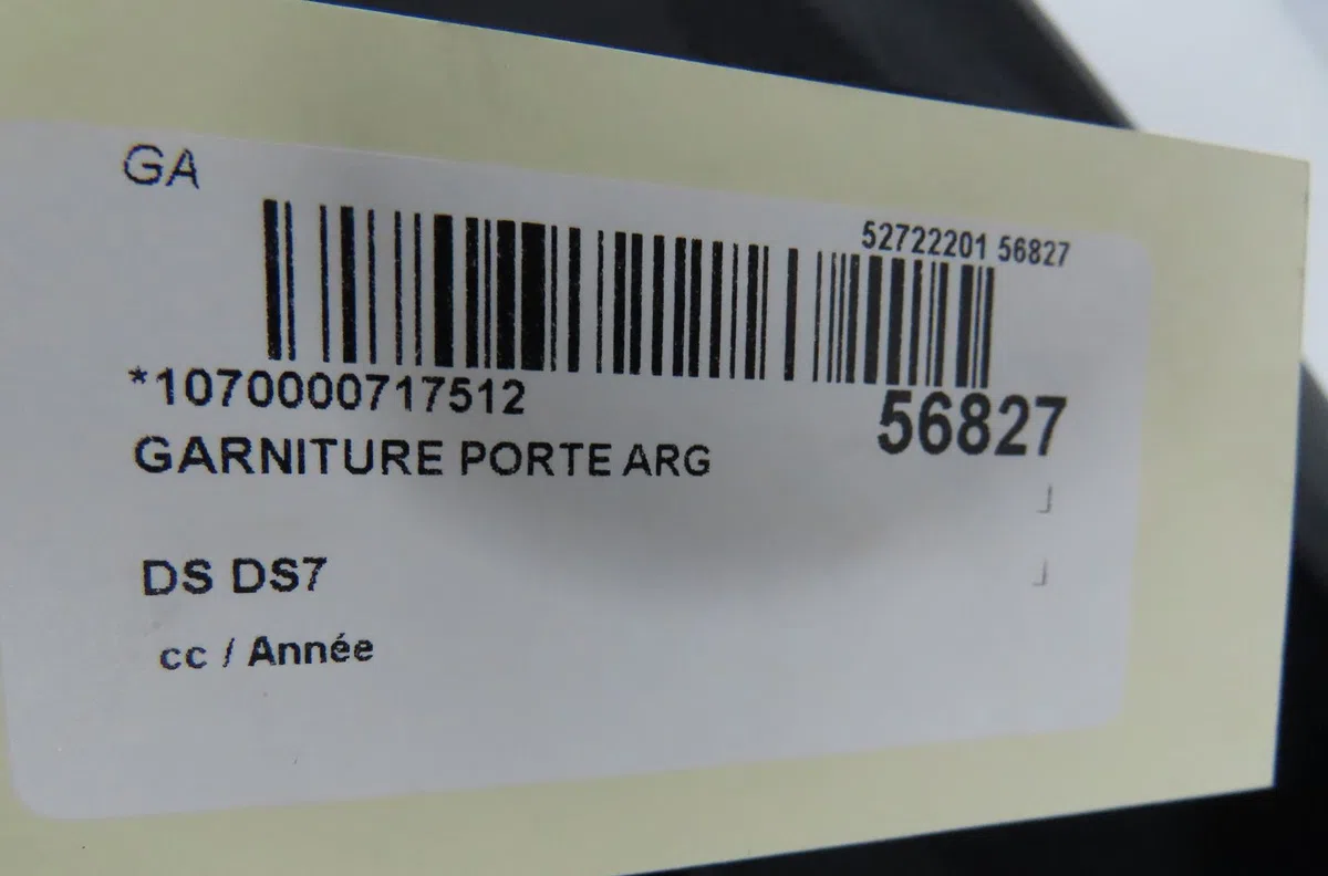 Garniture porte arg DS DS7 occasion
