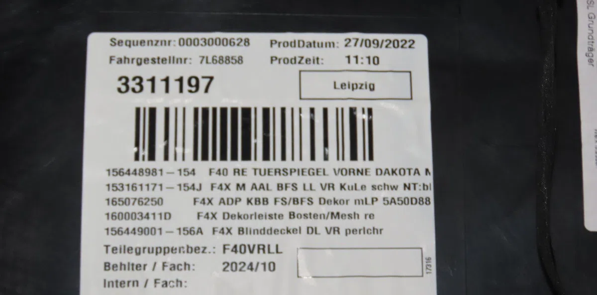 Garniture porte avd Bmw 1 (F40) 118 i (2019) 5 portes occasion