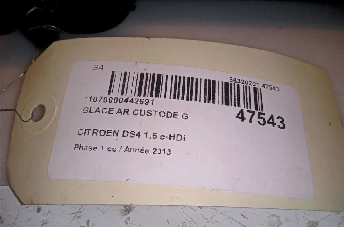 Glace ar custode g Citroen DS4 (NX_) 1.6 hdi 115 (2012-2015) occasion