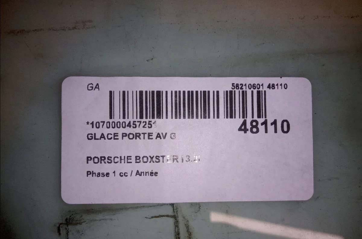 Glace porte av g PORSCHE BOXSTER I 2005 occasion