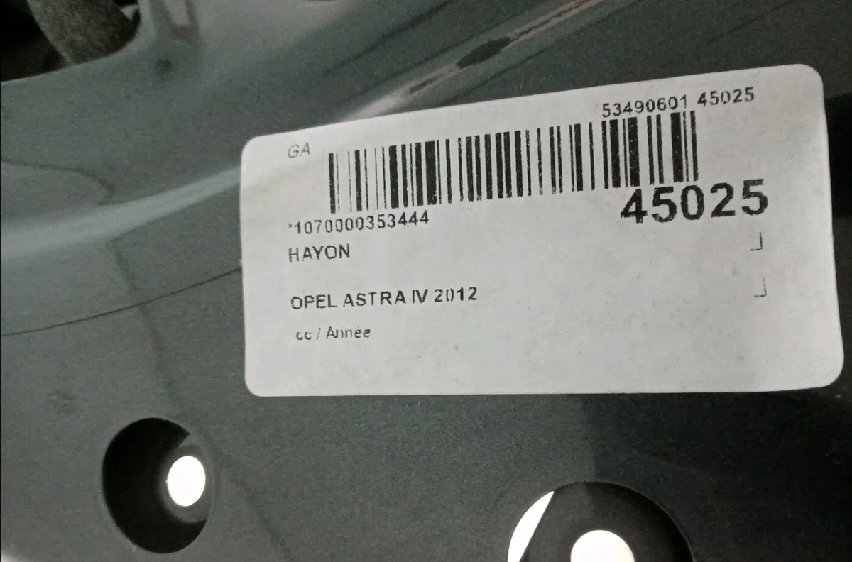 Hayon Opel ASTRA J (P10) 1.4 turbo (68) (2010-2015) occasion