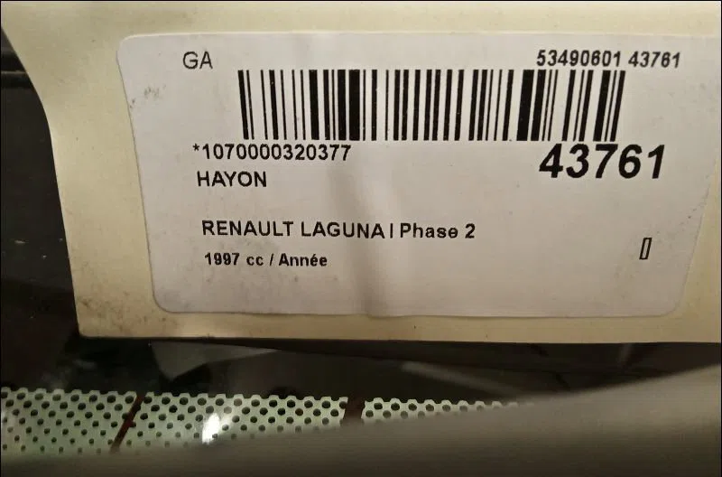 Hayon Renault LAGUNA I (B56_, 556_) 1.8 (b56s-t-0) (1995-2001) occasion