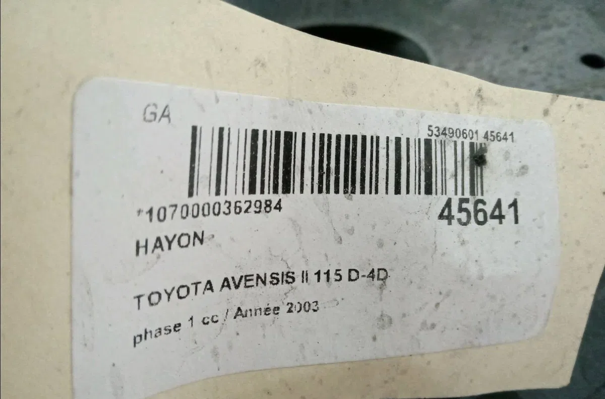 Hayon Toyota AVENSIS (_T25_) 2.0 d-4d (cdt250_) (2003-2008) occasion