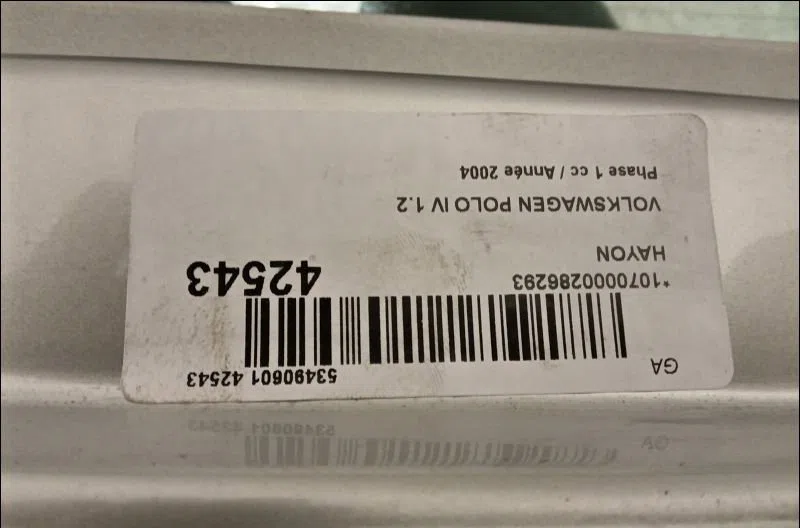 Hayon Volkswagen POLO (9N_, 9A_) 1.2 (2002-2007) 5 portes occasion