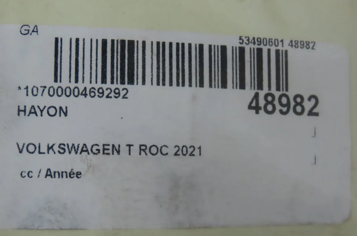 Hayon Volkswagen T-ROC (A11, D11) 2.0 tdi (2018) occasion