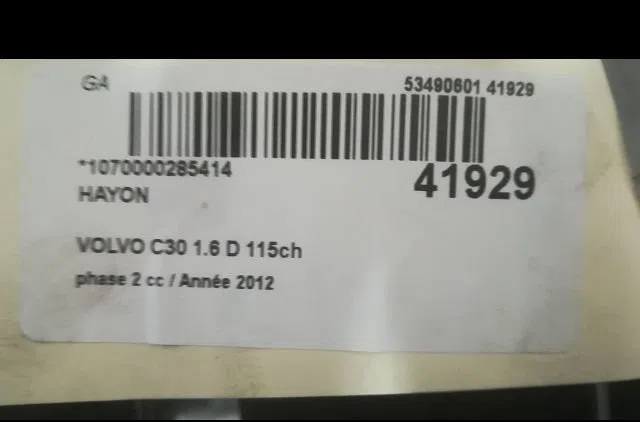 Hayon Volvo C30 (533) D2 (2010-2012) occasion