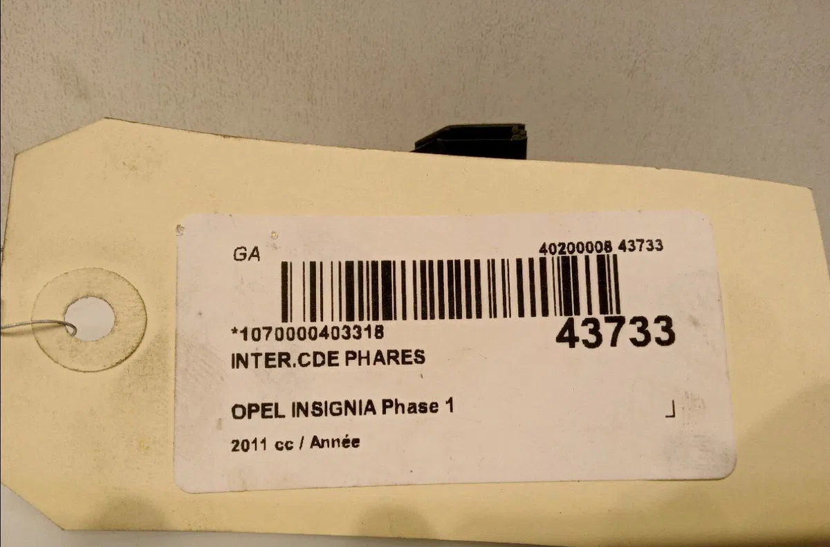 Interrupteur commande de phares Opel INSIGNIA A (G09) 2.8 v6 turbo opc 4x4 (68) (2009-2017) occasion