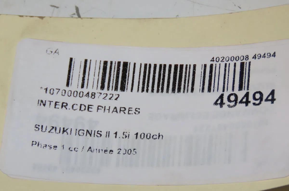 Interrupteur commande de phares Suzuki IGNIS II (MH) 1.5 4x4 (rm415) (2003) occasion