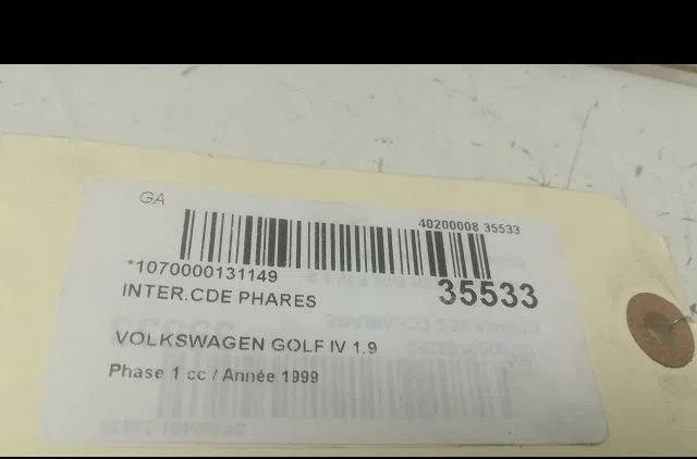 Interrupteur commande de phares Volkswagen GOLF IV (1J1) 1.9 tdi (1997-2004) occasion