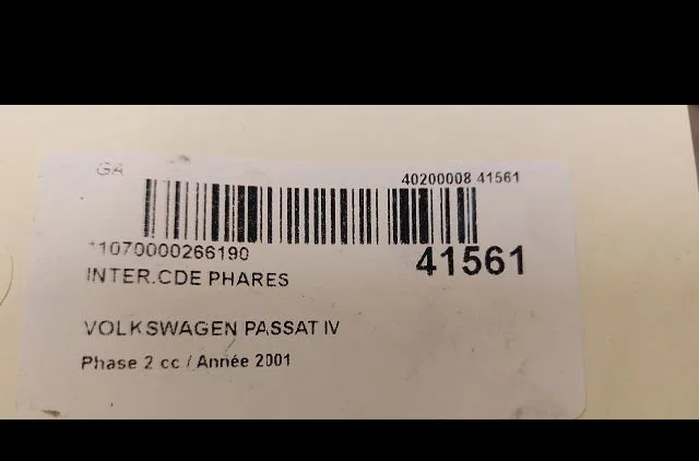 Interrupteur commande de phares Volkswagen PASSAT B5.5 (3B3) 1.9 tdi (2000-2005) occasion