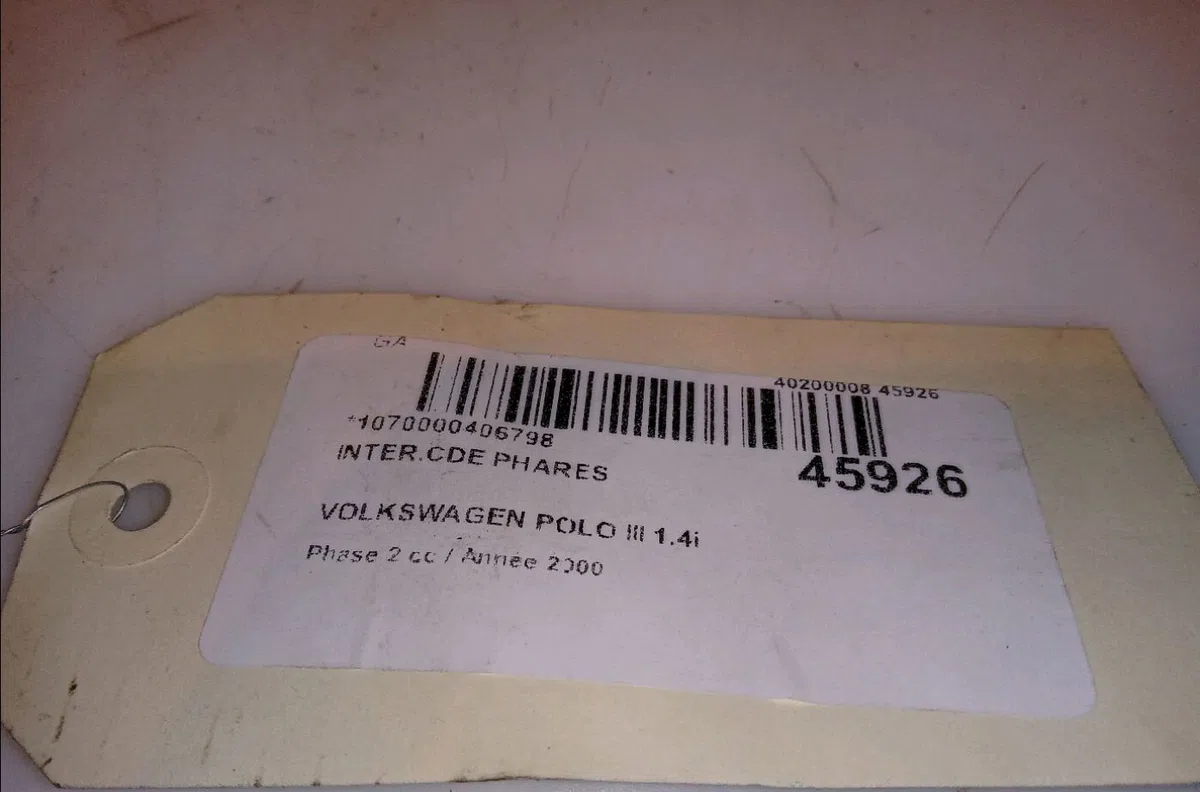 Interrupteur commande de phares Volkswagen POLO (6N2) 1.4 (1999-2001) 5 portes occasion