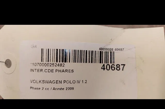 Interrupteur commande de phares Volkswagen POLO (9N_, 9A_) 1.2 (2002-2007) occasion
