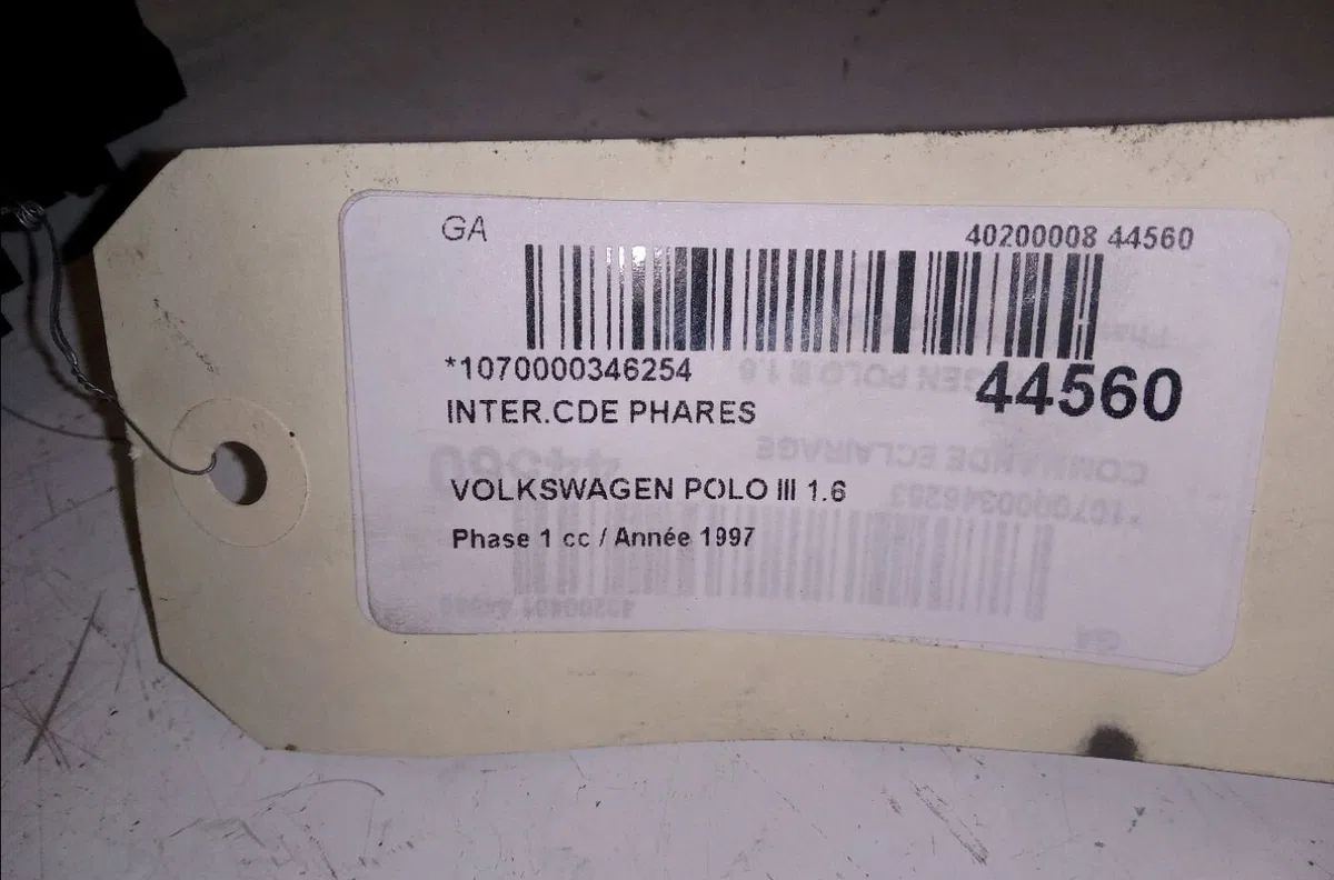 Interrupteur commande de phares Volkswagen POLO III (6N1) 75 1.6 (1994-1999) occasion
