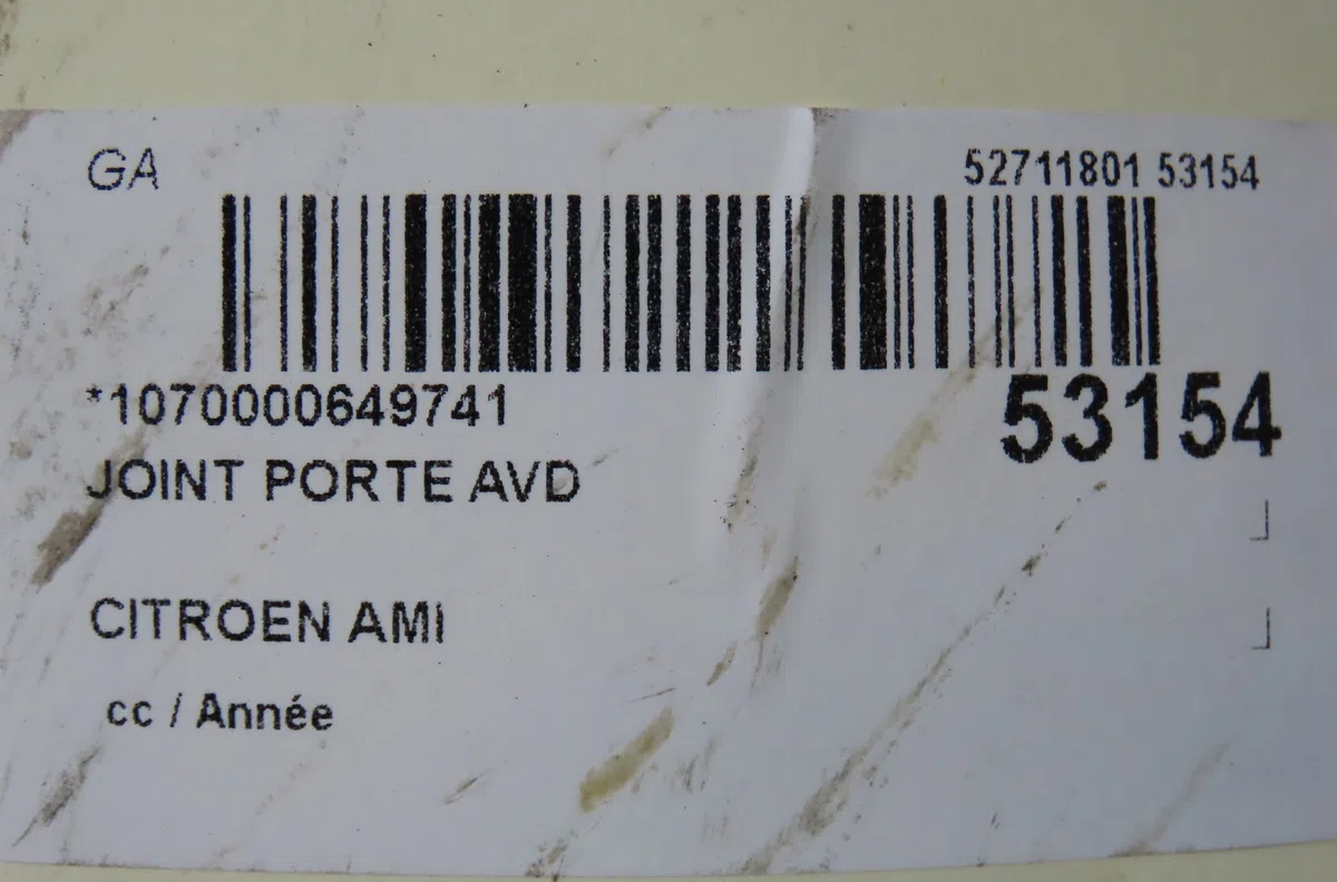 Joint porte avd CITROEN AMI occasion