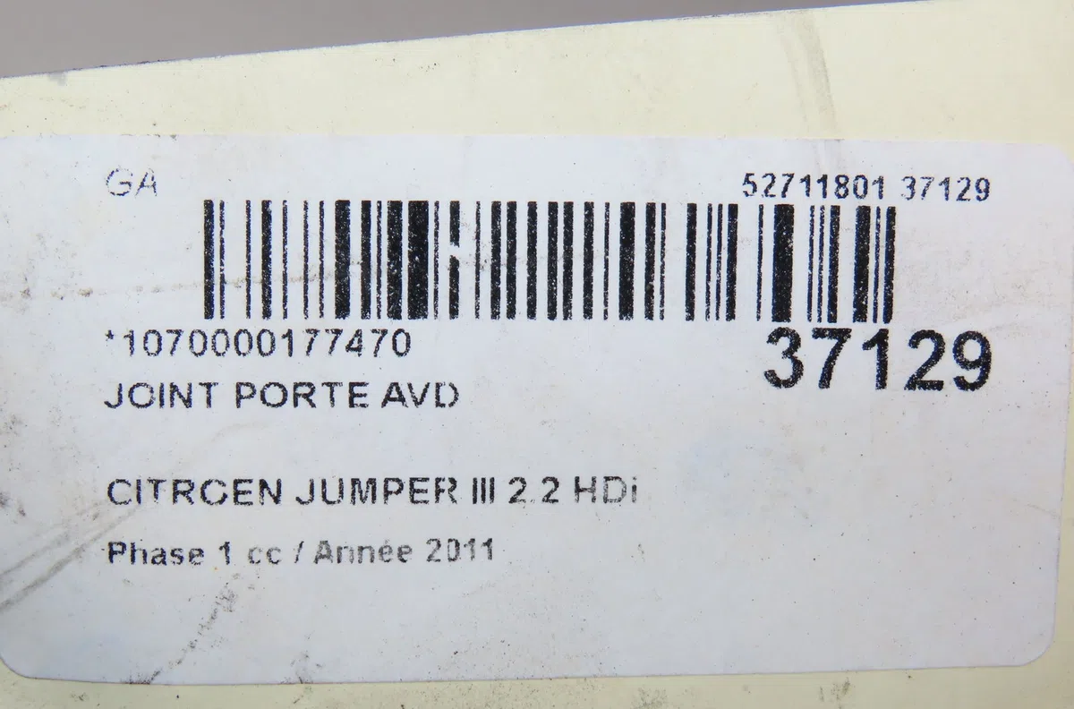 Joint porte avd Citroen JUMPER Camionnette 2.2 hdi 100 (2006-2012) occasion