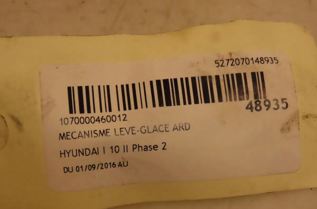 Mecanisme leve-glace arrière droit Hyundai I10 III (AC3, AI3) 1.0 t-gdi (2020) occasion