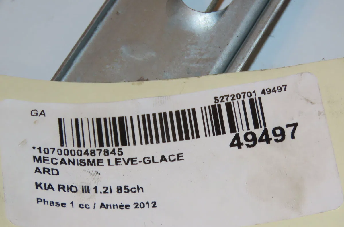 Mecanisme leve-glace arrière droit Kia RIO III (UB) 1.25 cvvt (2011-2017) occasion