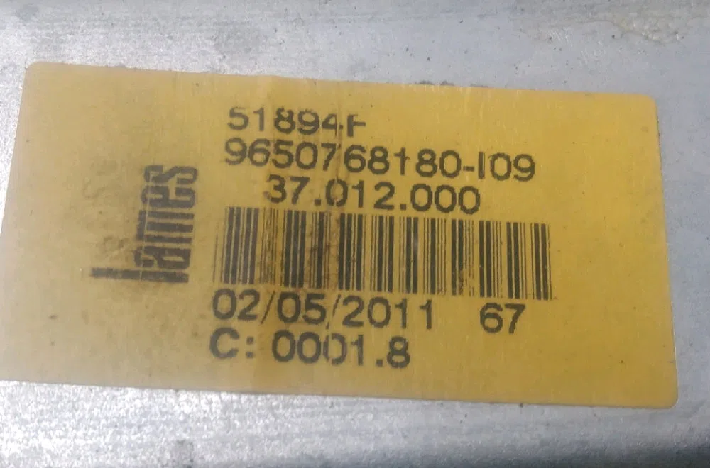 Mecanisme leve-glace arrière gauche Peugeot 207-207 (WA_, WC_) 1.4 16v (2006-2013) 3 portes occasion