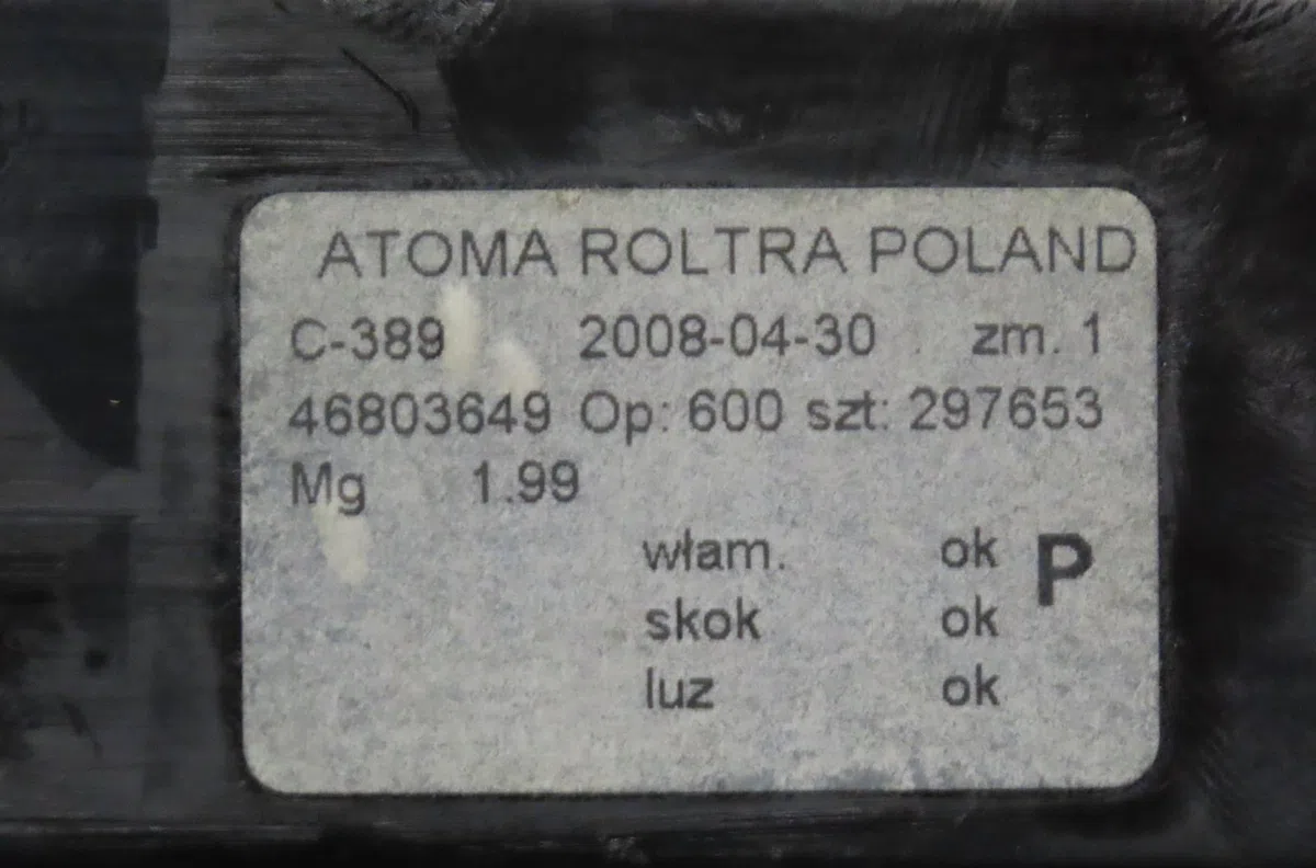 Mécanisme lève-glace avant droit Fiat PANDA (169_) 1.1 (169.axa1a) (2003) occasion