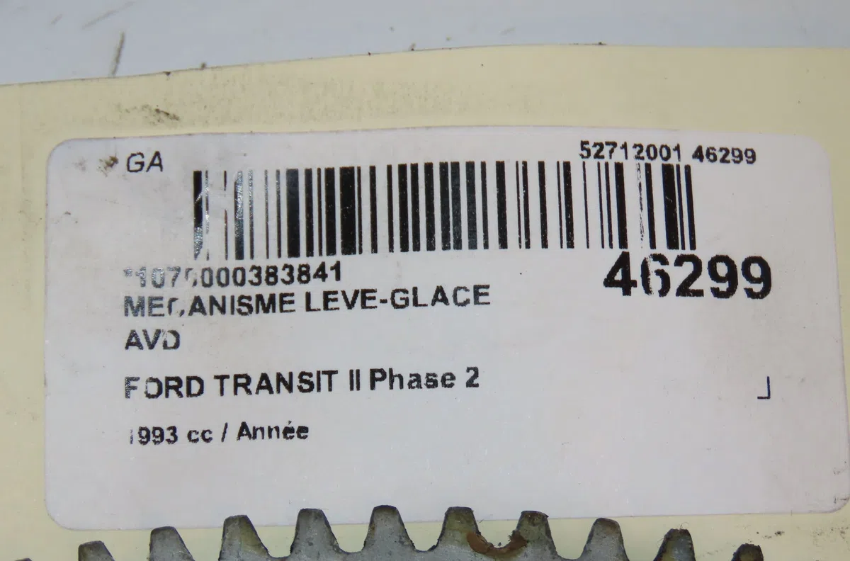 Mécanisme lève-glace avant droit Ford TRANSIT Camion plate-forme-Châssis (E_ _) 2.5 td (eme-l-s, ene-l-s) (1994-2000) oc