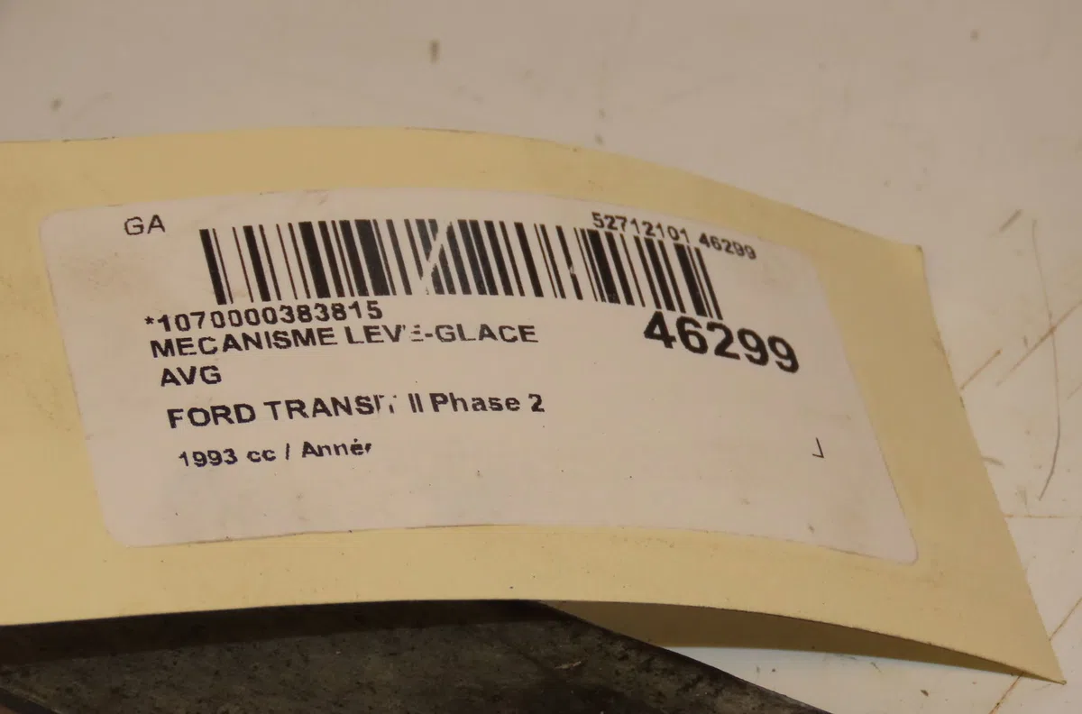 Mécanisme lève-glace avant gauche Ford TRANSIT Camion plate-forme-Châssis (E_ _) 2.5 td (eme-l-s, ene-l-s) (1994-2000) o