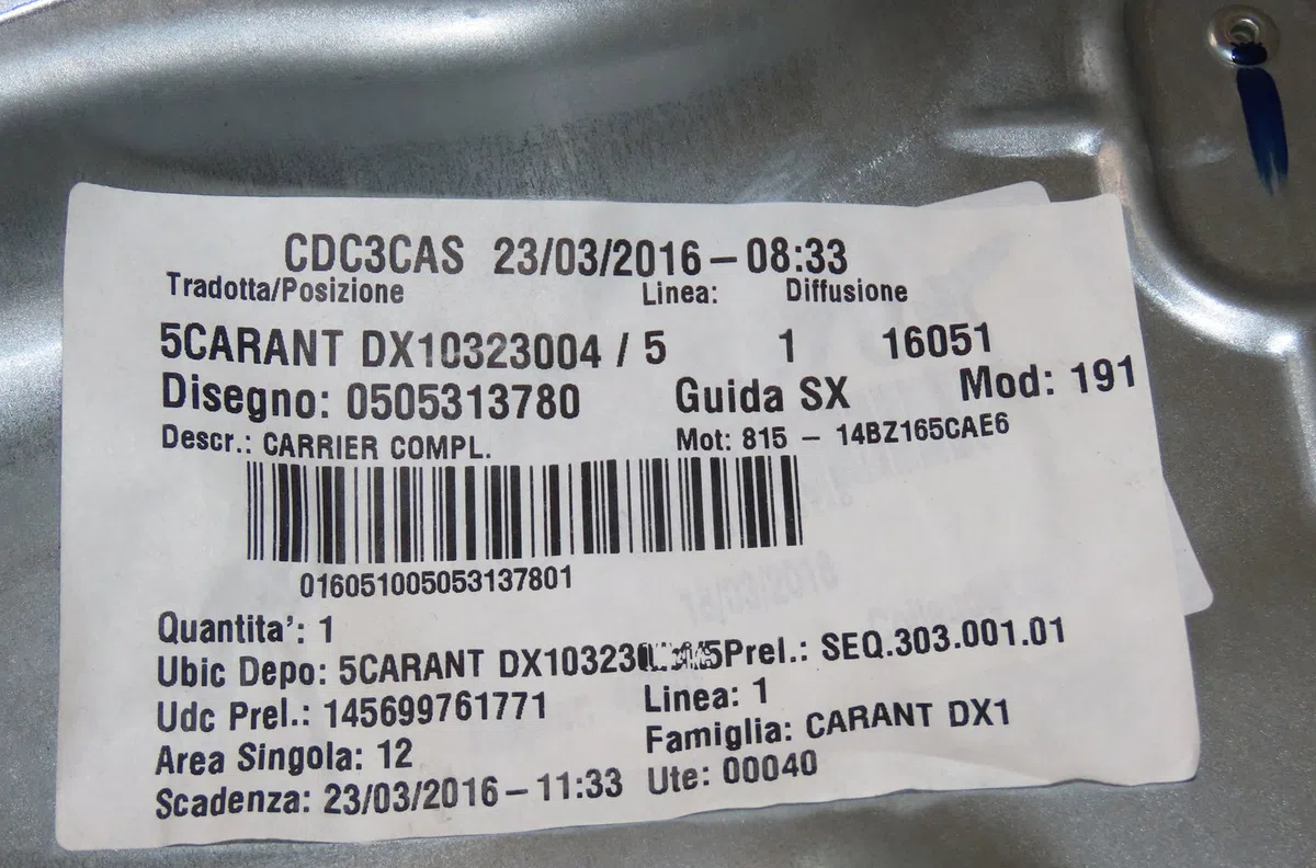 Mecanisme  moteur lève-glace avant droit Alfa romeo GIULIETTA (940_) 1.4 tb (940fxb1a, 940fxb11) (2010-2018) occasion