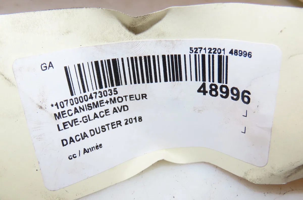 Mecanisme  moteur lève-glace avant droit Dacia DUSTER (HM_) 1.2 tce 125 (hmma) (2017) occasion