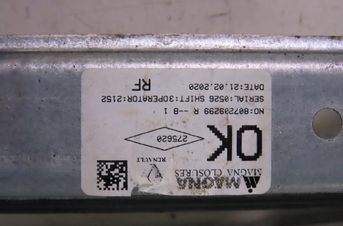 Mecanisme  moteur lève-glace avant droit Dacia SANDERO II 1.0 sce 75 (b8jc, b8jd) (2016) occasion