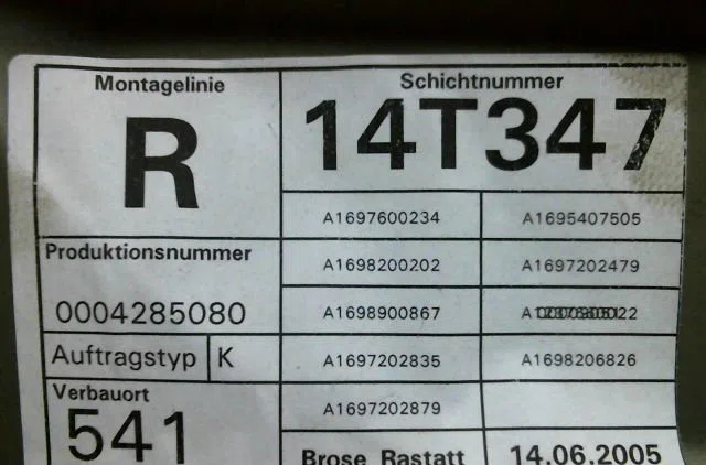 Mecanisme  moteur lève-glace avant droit Mercedes-benz CLASSE A (W169) A 180 cdi (169.007, 169.307) (2004-2012) 5 portes