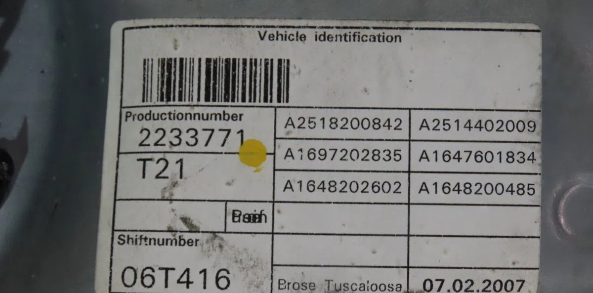 Mecanisme  moteur lève-glace avant droit Mercedes-benz CLASSE M (W164) Ml 420 cdi 4-matic (164.128) (2006-2009) occasion
