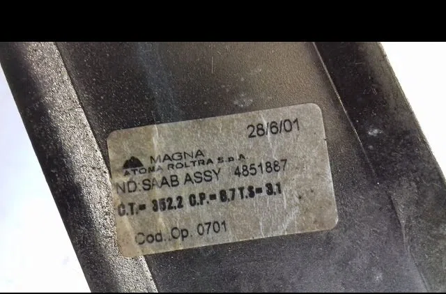 Mecanisme  moteur lève-glace avant droit Saab 9-3 Cabriolet (YS3D) 2.0 turbo (1998-2003) occasion