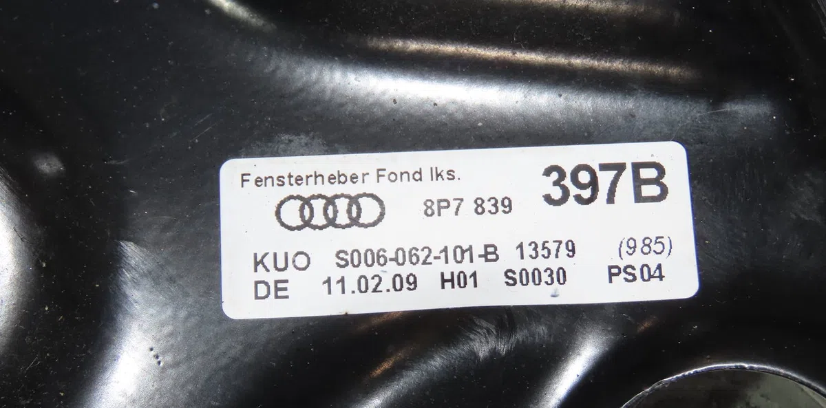 Mécanismemoteur lève glace aile arg Audi A3 Décapotable (8P7) 2.0 tdi (2008-2013) occasion