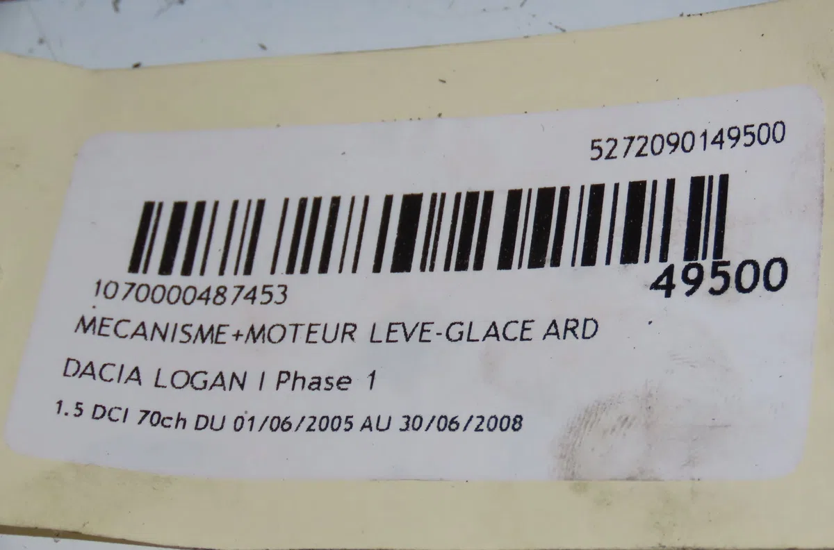 Mecanismemoteur leve-glace ard Dacia LOGAN (LS_) 1.5 dci (ls0k) (2006-2012) occasion