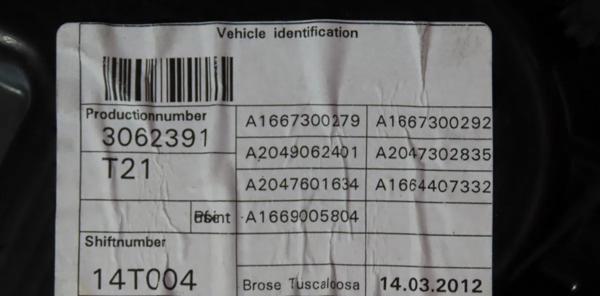 Mecanismemoteur leve-glace ard Mercedes-benz CLASSE M (W166) Ml 250 cdi - bluetec 4-matic (166.004, 166.003) (2011-2015)
