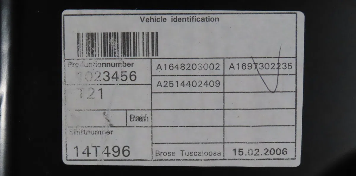 Mecanismemoteur leve-glace ard Mercedes-benz CLASSE R (W251, V251) R 350 4-matic (251.065, 251.165) (2005-2012) occasion