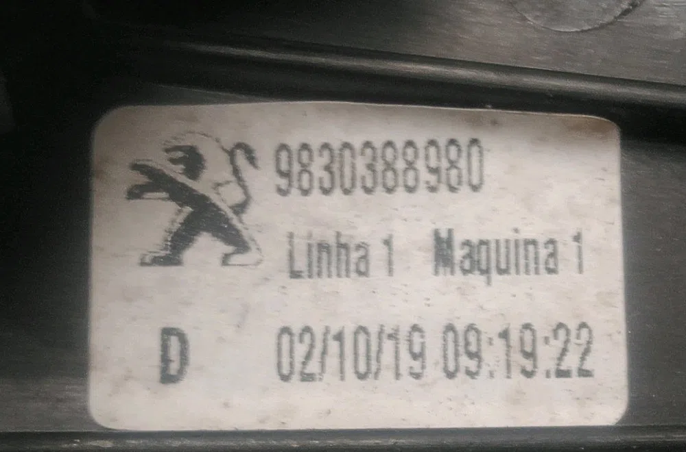 Mecanismemoteur leve-glace ard Peugeot 5008 II (MC_, MJ_, MR_, M4_) 1.5 bluehdi 130 (mcyhzj, mcyhzr, mcyhzx) (2018) occa