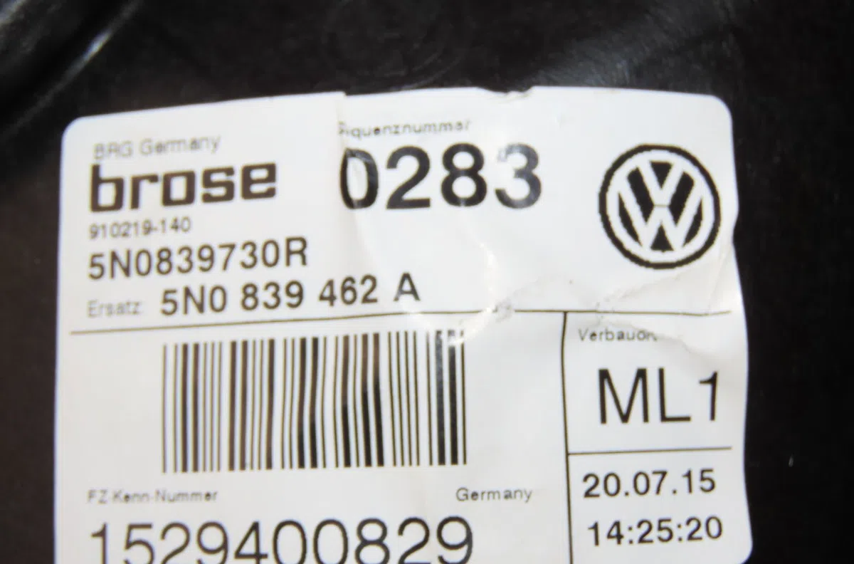Mecanismemoteur leve-glace ard Volkswagen TIGUAN (5N_) 2.0 tdi (2008-2018) occasion