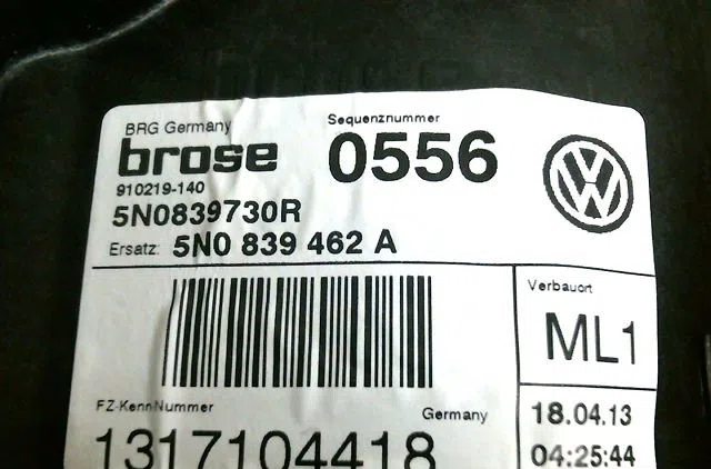 Mecanismemoteur leve-glace ard VOLKSWAGEN TIGUAN occasion