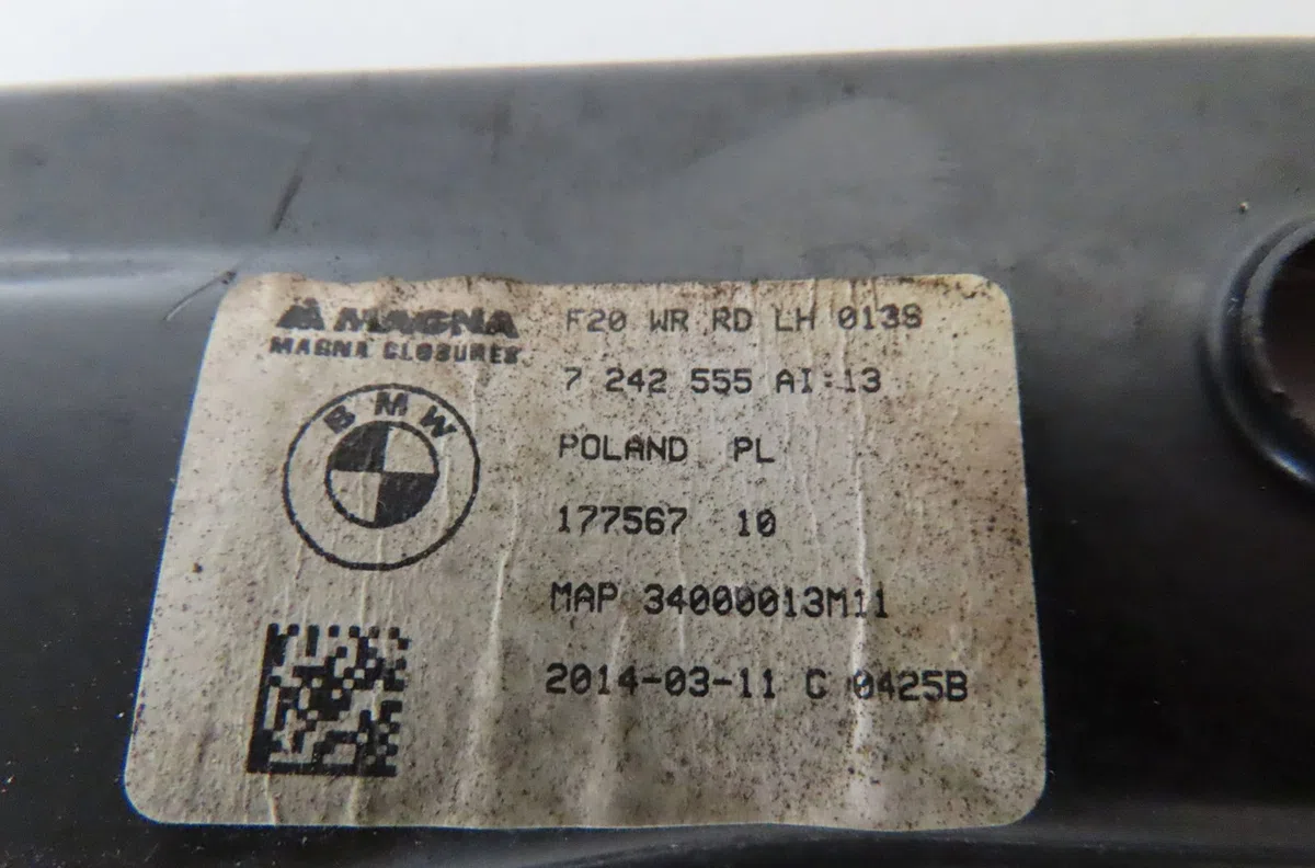 Mecanismemoteur leve-glace arg Bmw 1 (F20) 118 d (2011-2015) occasion