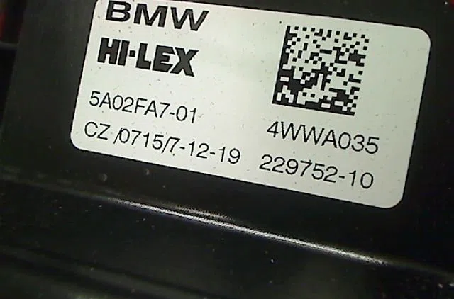 Mecanismemoteur leve-glace arg Bmw 1 (F40) 118 d (2019) occasion