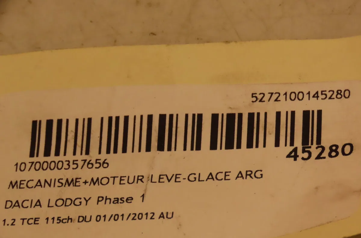 Mecanismemoteur leve-glace arg Dacia LODGY (JS_) 1.2 tce (jsay, jsm0) (2012) occasion