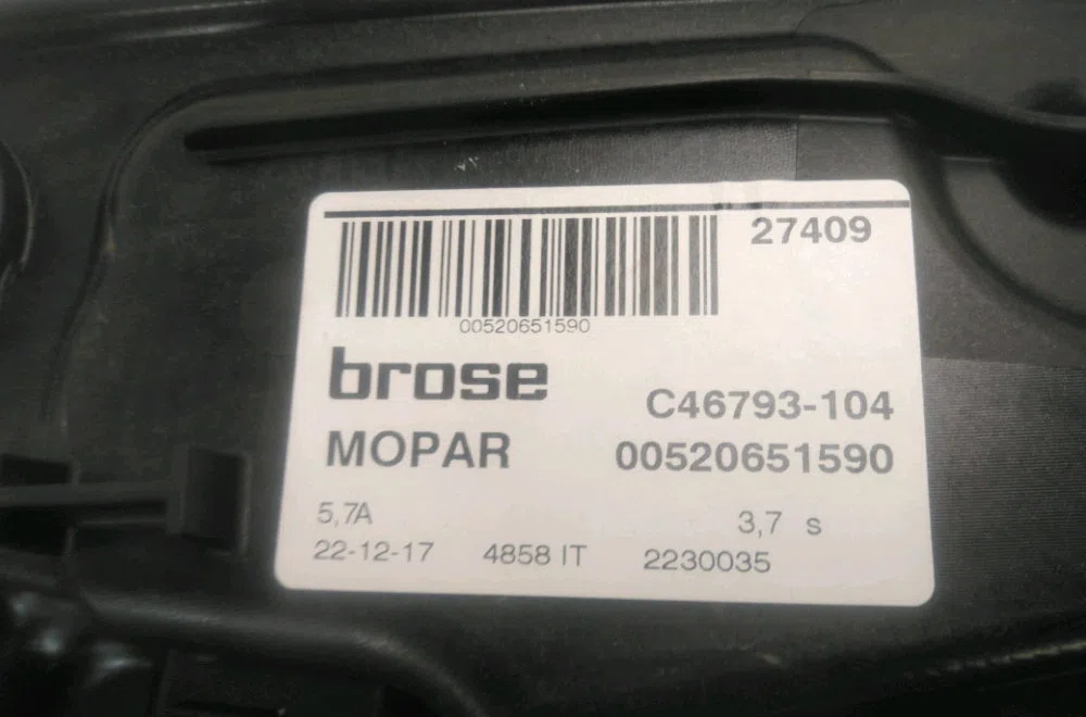 Mecanismemoteur leve-glace arg Jeep RENEGADE SUV (BU, B1, BV) 1.6 crd (2014) occasion